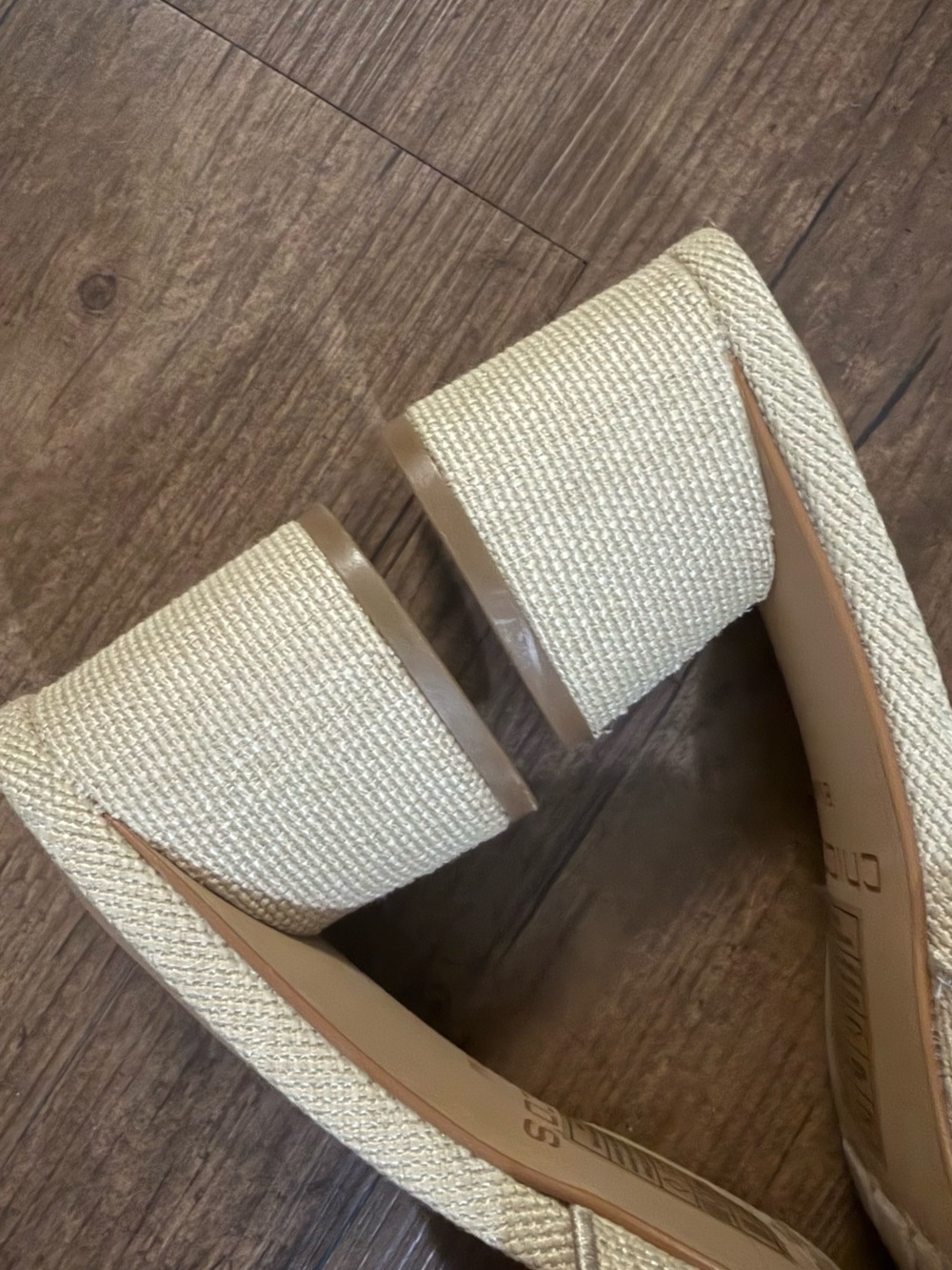 Chico's Cream Ruffle Slide Mules - Picture 8 of 9